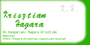 krisztian hagara business card